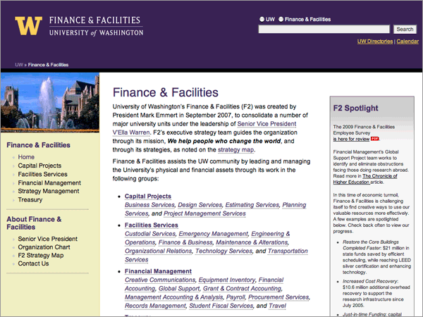 Finance and Facilities